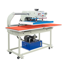 Semi-automatic hydraulic double-station heat press machine 60*80 large area large garment hot stamping press machine