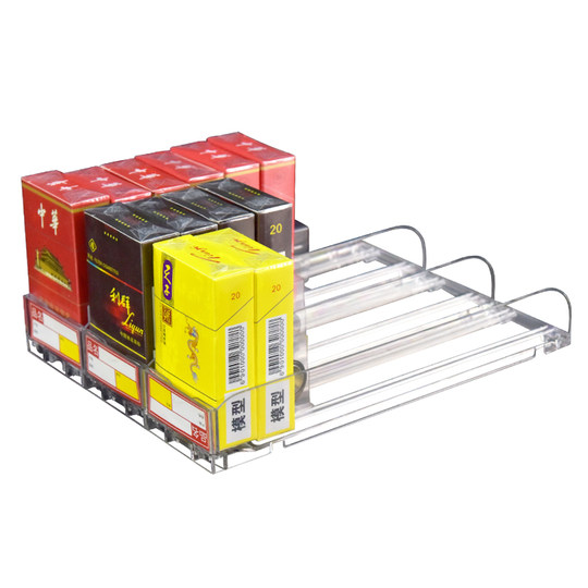 Automatic cigarette pusher cigarette rack page pop-up push-pull