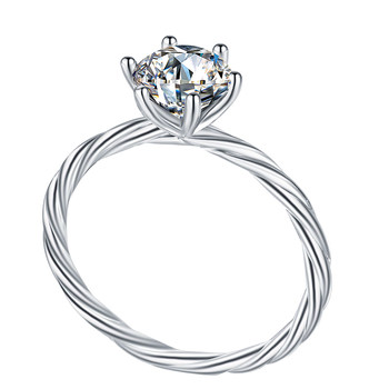 Vatican moissanite 925 silver 1 carat wedding ring