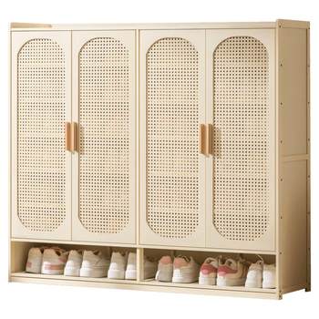 Eleven-dimensional creamy mesh pattern breathable shoe cabinet