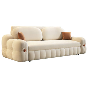 Creamy sofa bed multifunctional folding integrated and dual-purpose Creamy sofa bed multifunctional folding integrated and dual-purpose