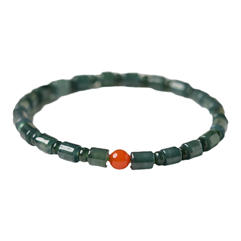 Jade bracelet for women blue bucket bead bracelet for east china sea crystal agate jade loose bead necklace pendant south red bracelet
