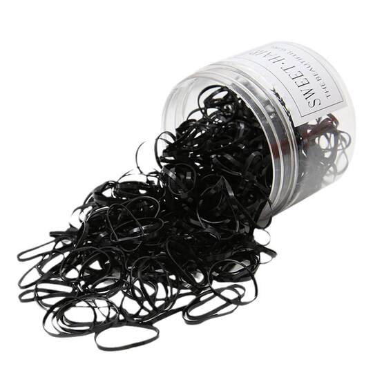 Children's black disposable rubber band