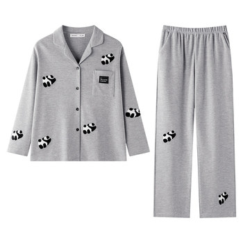 Beiyan spring and autumn thickened cotton long-sleeved couples pajamas