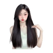 Wig woman long hair slice style long straight hair growth fluffy invisible contact hair piece u type without mark and haircut wig piece