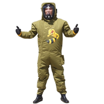 Canvas wasp suit one-piece bee-proof suit tree-climbing wear-resistant wasp-catching suit thickened closed four-fan protective suit complete set