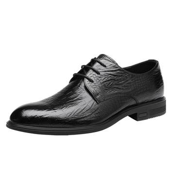 Red dragonfly rubber business genuine leather formal leather shoes derby