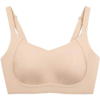 ubras underwear women's big breasts show small comfortable anti-sagging seamless bra adjustment type no steel ring bra