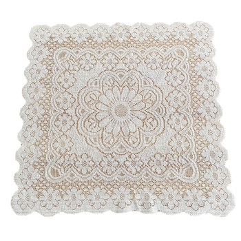 French white lace tablecloth atmosphere square retro coffee table cloth bedside table sofa refrigerator dust cover cloth French white lace tablecloth atmosphere square retro coffee table cloth bedside table sofa refrigerator dust cover cloth