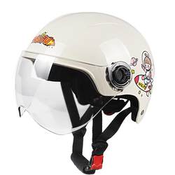 3C certified electric motorcycle helmet for men and women, universal summer sun protection half helmet, autumn and winter warm safety helmet