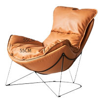 Gujia Home Breathing Leather Bag Single Chair Modern Simple Sofa Chair Balcony Dormitory Chair Backrest Leisure Chair XJ