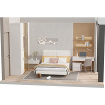 Official Lins Home Whole House Customized Bedroom Flat Door Wardrobe One Door to Top Cloakroom Home L-shaped Wardrobe