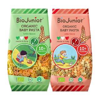 碧欧奇婴幼儿有机贝壳+蝴蝶面宝宝面条意式造型面儿童辅食6个月+