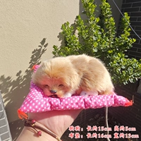 Розовый тканевый коврик для спящей собаки — чистый желтый, без подарков