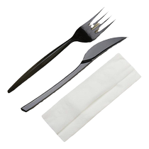 Jetable Knife Fork Suit Western Dining Cutlery Pizza Cutter Takeaway Steak Thickened Plastic Wrap Cake Knife Fork