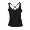 Women's solid color slim and versatile student suspender vest