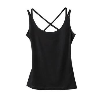 Women's solid color slim and versatile student suspender vest