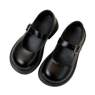 Black British style small leather performance shoes