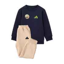 阿迪达斯儿童套装24秋卡通图案运动休闲舒适长袖长裤套装 JN9567
