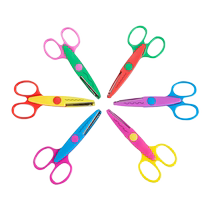 Childrens DIY lace scissors Colorful plastic scissors paper cutting flower art 13cm