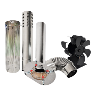 Wood stove accessories chimney fixed adapter anti-scalding net