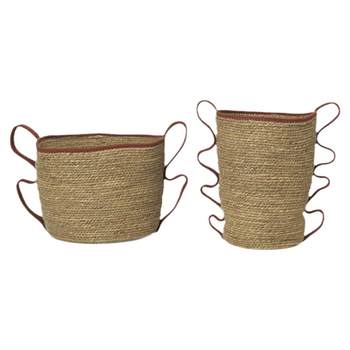 Danish fermliving seagrass woven storage basket