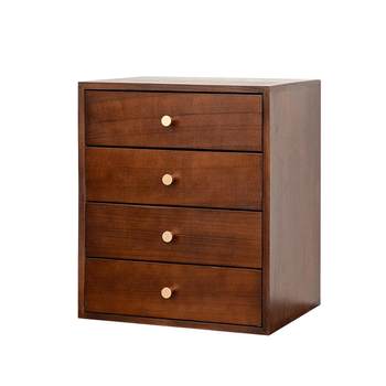 Solid wood desktop storage box drawer type