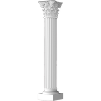 Xiye French PU Roman column TV background wall decoration European style flat column line imitation plaster Roman column capital
