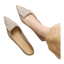 Daphne pointed toe single shoes for women with medium heel 2024 new summer new Chinese style shallow mouth soft sole womens shoes genuine leather cheongsam shoes