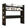 Desktop double-layer metal perforated board host storage rack