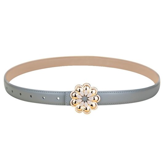 腰带女真皮小众设计时尚高级感细宽皮带装饰配连衣裙牛仔裤带百搭