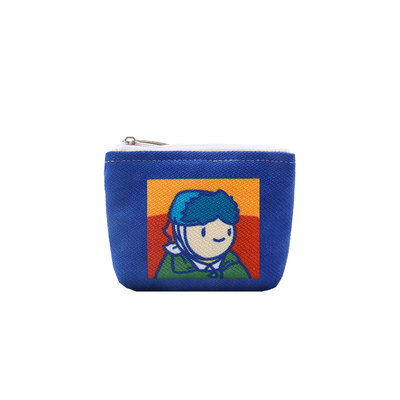 Ni Rui original mini coin purse Klein blue small bag cute niche canvas cosmetic bag storage bag w