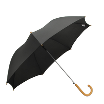 (Self-operated) Waterfront Japanese Gentleman Wooden Automatic Long Handled Umbrella Wind Resistant Large Straight Handled Umbrella Large Umbrella