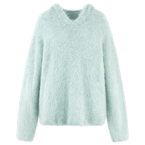 Basic House Baijiahao hooded lazy soft waxy alpaca sweater 2023 sweater for women autumn and winter thickened