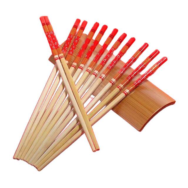 Disposable chopsticks, high-end household flower chopsticks, longer and thicker