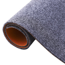 Gray Carpet Is Stain-Resistant and Can Be Used in Rooms, Living Rooms, Bedrooms, Commercial Offices, Large Areas, and Is Fully Covered with Soundproofing Floor Mats