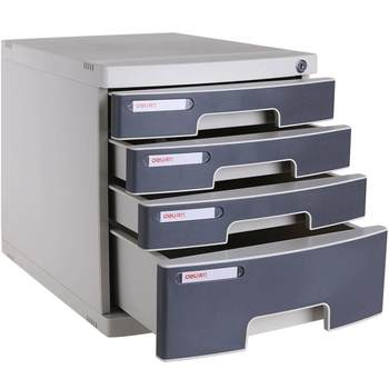 Deli file cabinet four-layer hard plastic a4 with lock