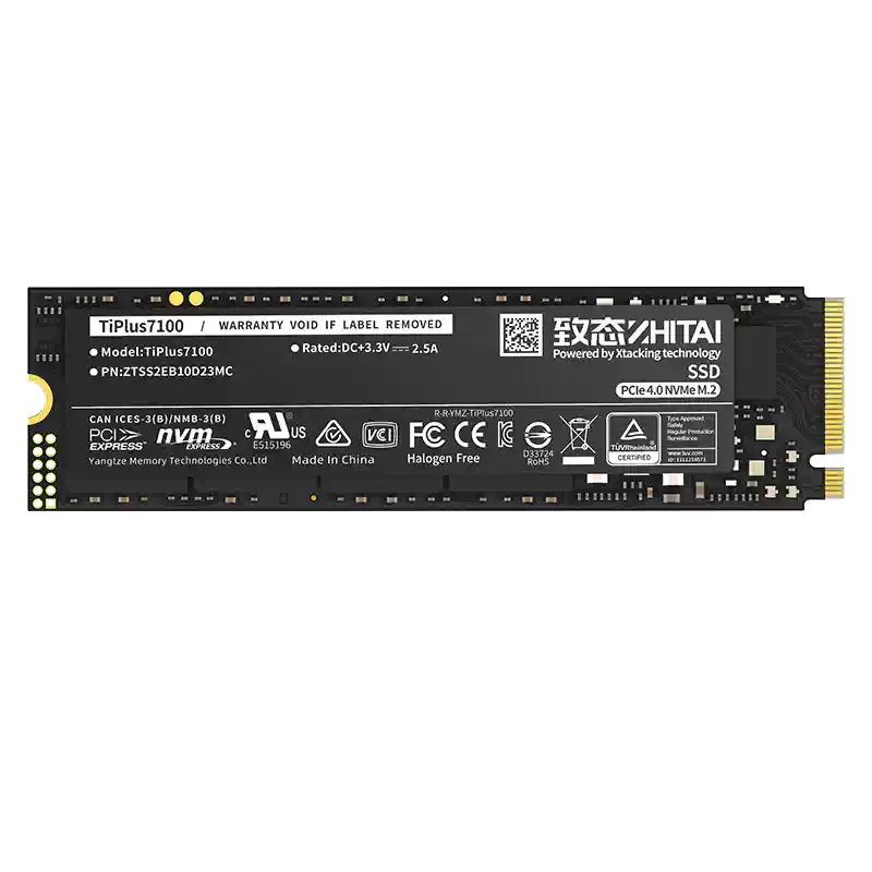 长江存储Ti600 SSD 1TB与2TB PCI-E4.0 M.2固态硬碟笔记本电脑用五年