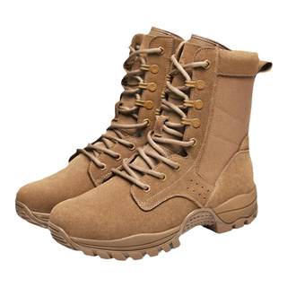 Golden monkey kampfstiefel aus ultrahellbraunem leder