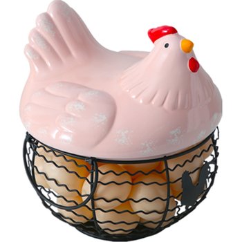 Creative hen storage basket household egg basket frame handle fruit basket storage basket kitchen supplies