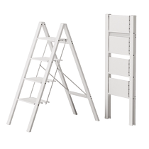 Kabei ladder household folding telescopic thickened aluminum alloy herringbone ladder indoor multi-functional three-step four-step small staircase