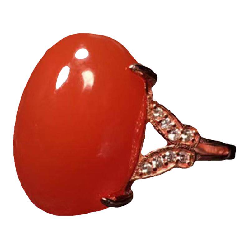 South Red Agate Ring Elegant Temperament Year of the Zodiac