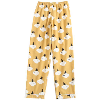 Pure cotton fur loose comfortable home pajama pants trousers for women