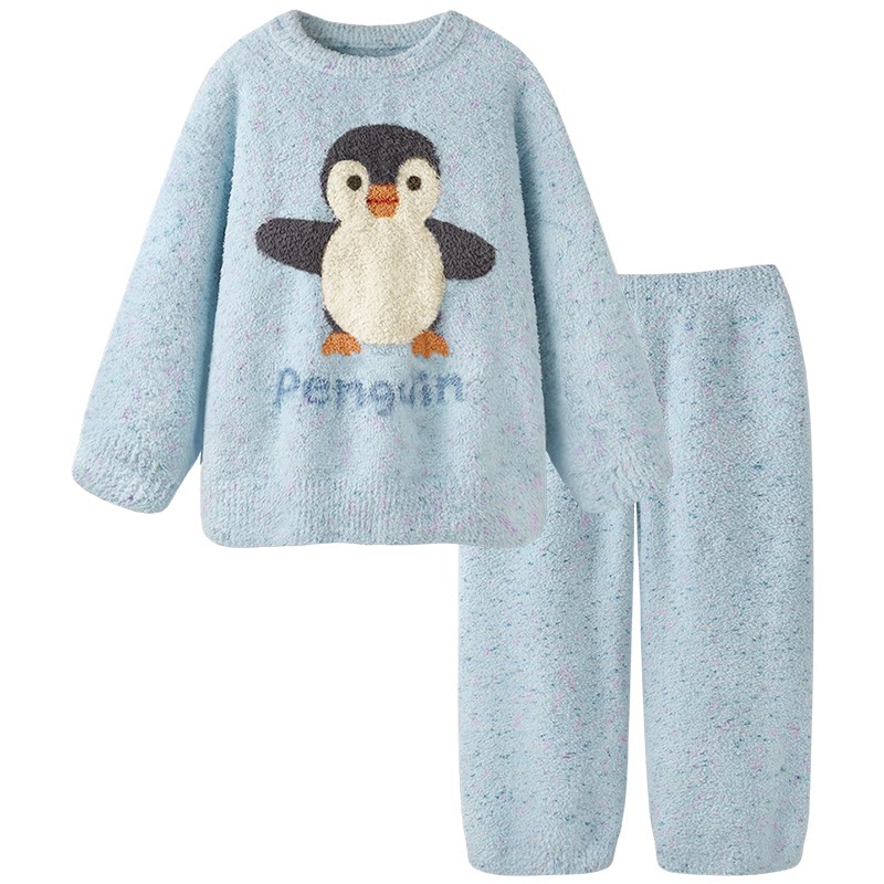 Women's Pajamas Autumn and Winter Cute Half Fleece Home Clothes