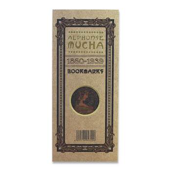 Mucha Mucha Bookmark Gift Box Set 50 Classic Painting Collection Bookmarks Gift Artistic Gift Box Set Masterpiece Painting Creative Bookmark Gift Set Mucha Painting Collection Bookmarks Personalized Exquisite Cultural and Creative Products