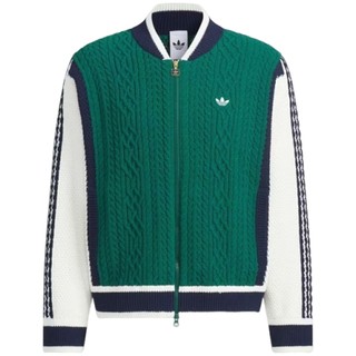 Adidas adidas clover chaqueta de suéter suelta deportiva en contraste estilo béisbol retro para hombre ks5962