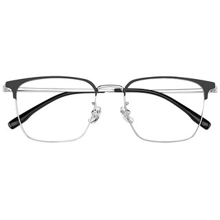 Pure titanium half-rim myopia glasses for men with optional prescription