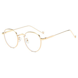 Internet celebrity retro round-frame glasses for women, Korean version, trendy myopia, can be equipped with prescription round face, plain glasses frame, flat glasses