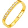 Saturday blessing gold inlaid diamond ring for women