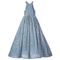 Girls dress high-end customized childrens princess dress birthday little girl host piano performance clothing model catwalk